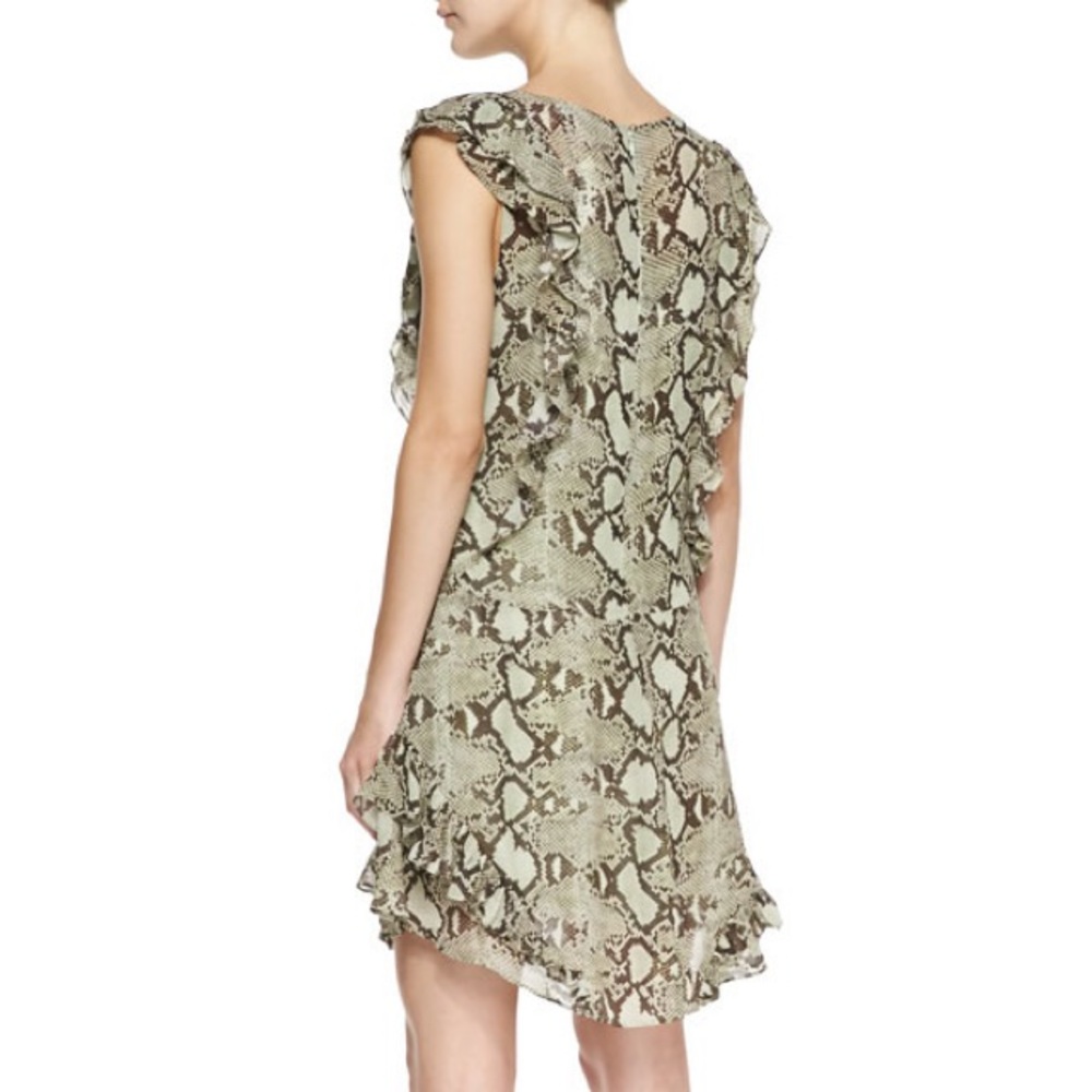 Pam & Gela Python Snake Print Flutter Sleeve Geor… - image 2